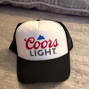Coors Light Black and White Trucker Hat